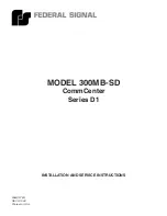 Federal Signal Corporation CommCenter D1 Series Installation And Service Instructions Manual preview