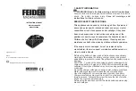 Preview for 10 page of Feider Machines FBA20U2 Instruction Manual