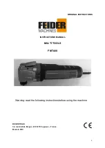 Preview for 1 page of Feider Machines FMT400 Original Instructions Manual