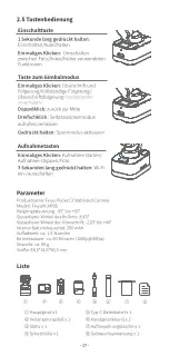 Preview for 17 page of FEIYUTECH Feiyu Pocket 3 Quick Start Manual