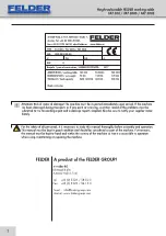 Preview for 2 page of Felder FAT 300S User Manual