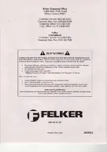 Предварительный просмотр 8 страницы Felker FPC-19 Manual