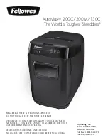 Fellowes AutoMax AutoMax 200C Instructions Before Use preview