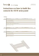 Preview for 2 page of Fencee Console Instructions For Use Manual