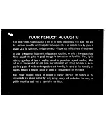 Preview for 6 page of Fender Palomino User Manual