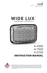 Предварительный просмотр 1 страницы Feniex WIDE LUX A-4600 Instruction Manual