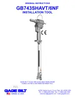 Предварительный просмотр 1 страницы Gage Bilt GB743SHAVT/6NF Original Instructions Manual