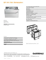 Gaggenau DF 241-760 Specifications предпросмотр