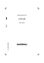 Gaggenau GI 230-560 Operating	 Instruction предпросмотр