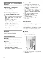 Preview for 20 page of Gaggenau RF 461 Use & Care Manual