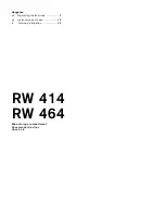 Gaggenau RW 464 Operating Instructions Manual preview