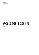Gaggenau VG 295 120 IN Instruction Manual preview