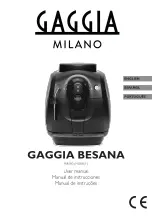 Gaggia Milano BESANA User Manual preview