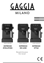 Preview for 2 page of Gaggia Milano ESPRESSO EVOLUTION EG2115 User Manual