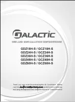 Предварительный просмотр 1 страницы Galactic GDZ18H-S Use And Installation  Manual