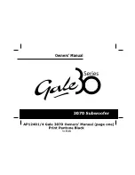 Gale 3070 Owner'S Manual preview