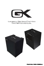 Preview for 1 page of Gallien-Krueger Legacy Series Owner'S Manual