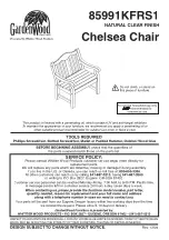 Garden Wood Furniture 85991KFRS1 Manual preview