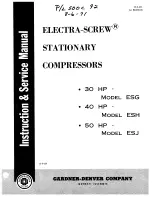 Gardner Denver ELECTRA-SCREW ESG Instructions/Service Manual preview