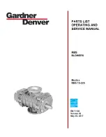 Gardner Denver RBS 15 Parts List Operating And Service Manual preview