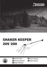 Garland SHAKER KEEPER 20V 200 Instruction Manual preview