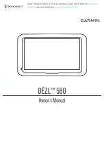 Garmin DELZ 580 Owner'S Manual preview