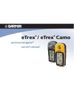 Preview for 1 page of Garmin eTrex Camo - Hiking GPS Receiver Owner'S Manual