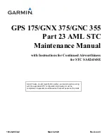 Garmin GPS 175 Maintenance Manual preview