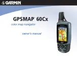 Garmin GPSMAP 60Cx Owner'S Manual preview