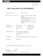 Garmin iQUE M5 Declaration Of Conformity preview