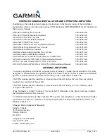 Preview for 1 page of Garmin NavComm SL30 Installation