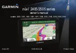 Garmin nuvi 2405 series Owner'S Manual предпросмотр