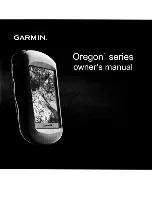 Preview for 1 page of Garmin Oregon Series Owner'S Manual