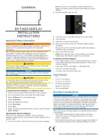 Garmin RV Installation Instructions Manual preview