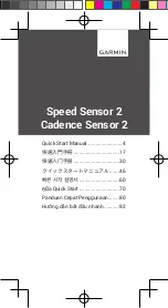 Garmin SPEED SENSOR 2 Quick Start Manual preview