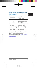 Preview for 12 page of Garmin SPEED SENSOR 2 Quick Start Manual