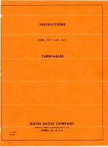 Gates Radio Company CB-11 Instructions Manual preview