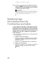 Preview for 34 page of Gateway MD26 Manual Du Matériel