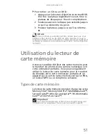 Preview for 59 page of Gateway MD26 Manual Du Matériel