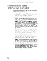 Preview for 90 page of Gateway MD26 Manual Du Matériel