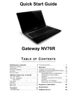 Предварительный просмотр 3 страницы Gateway NV76R Quick Start Manual