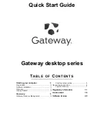 Gateway SX2885 Quick Start Manual предпросмотр