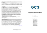 Предварительный просмотр 1 страницы GCS ZA1501IN-5 Installation & Operation Manual