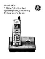 Preview for 1 page of GE 8005 User Manual