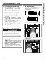 Preview for 11 page of GE APCA10NXMGN1 Owner'S Manual And Installation Instructions