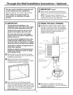 Предварительный просмотр 13 страницы GE Appliances AEZ24 Owner'S Manual And Installation Instructions