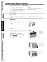 Preview for 8 page of GE ASH06LL - 6000 BTU Air Conditioner Owner'S Manual & Installation Instructions