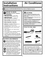 Предварительный просмотр 9 страницы GE ASL08 Owner'S Manual And Installation Instructions