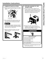 Предварительный просмотр 13 страницы GE AWGH08WWF Owner'S Manual & Installation Instructions