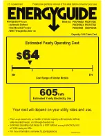 GE CSCP5UGXSS - 24.6 Cu Ft. Refrigerator Energy Manual preview